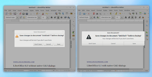 LibreOffice native Gtk3 dialogs