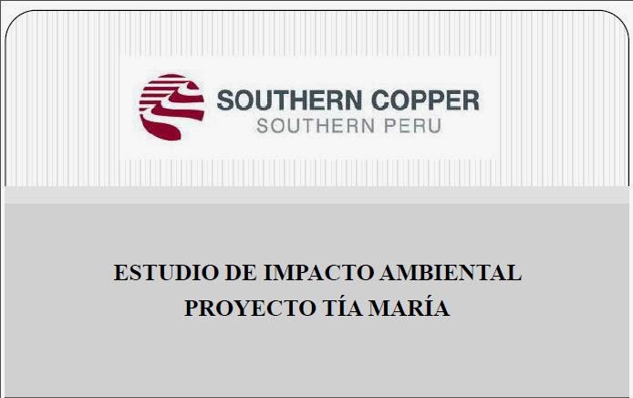 Resumen Ejecutivo del EIA del Proyecto Tia Maria
