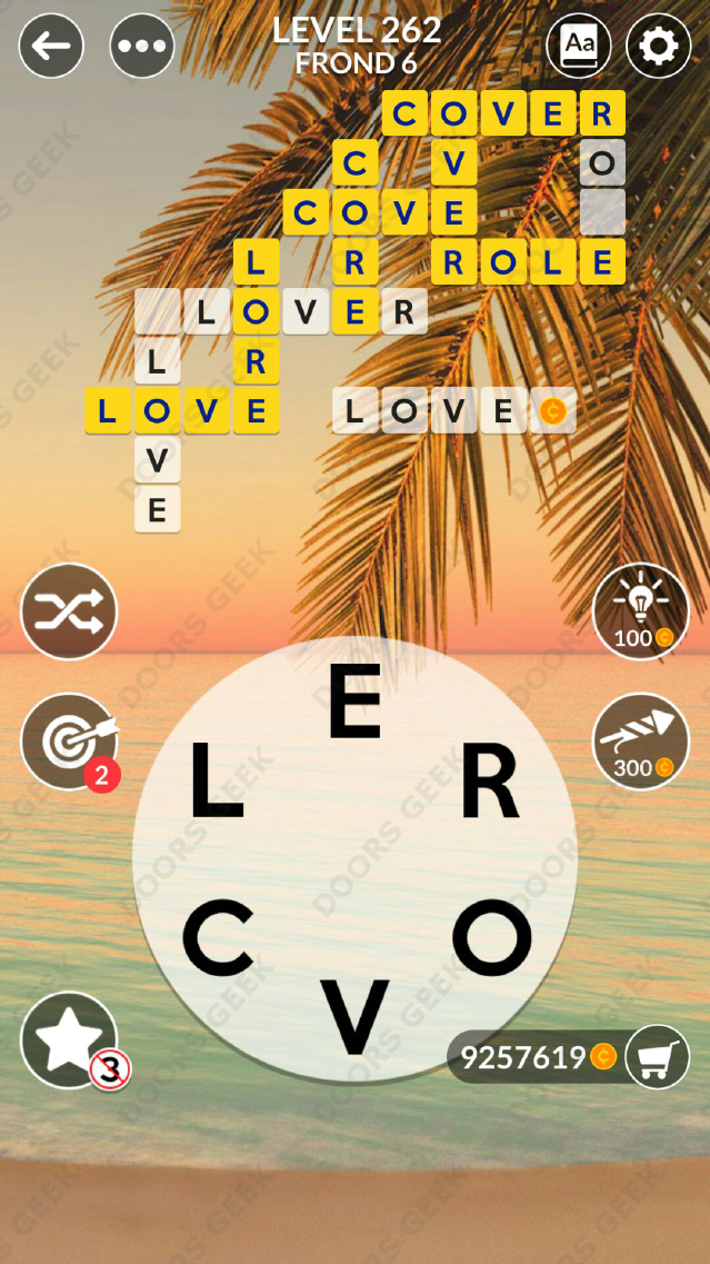 Wordscapes Level 262 Answers Doors Geek