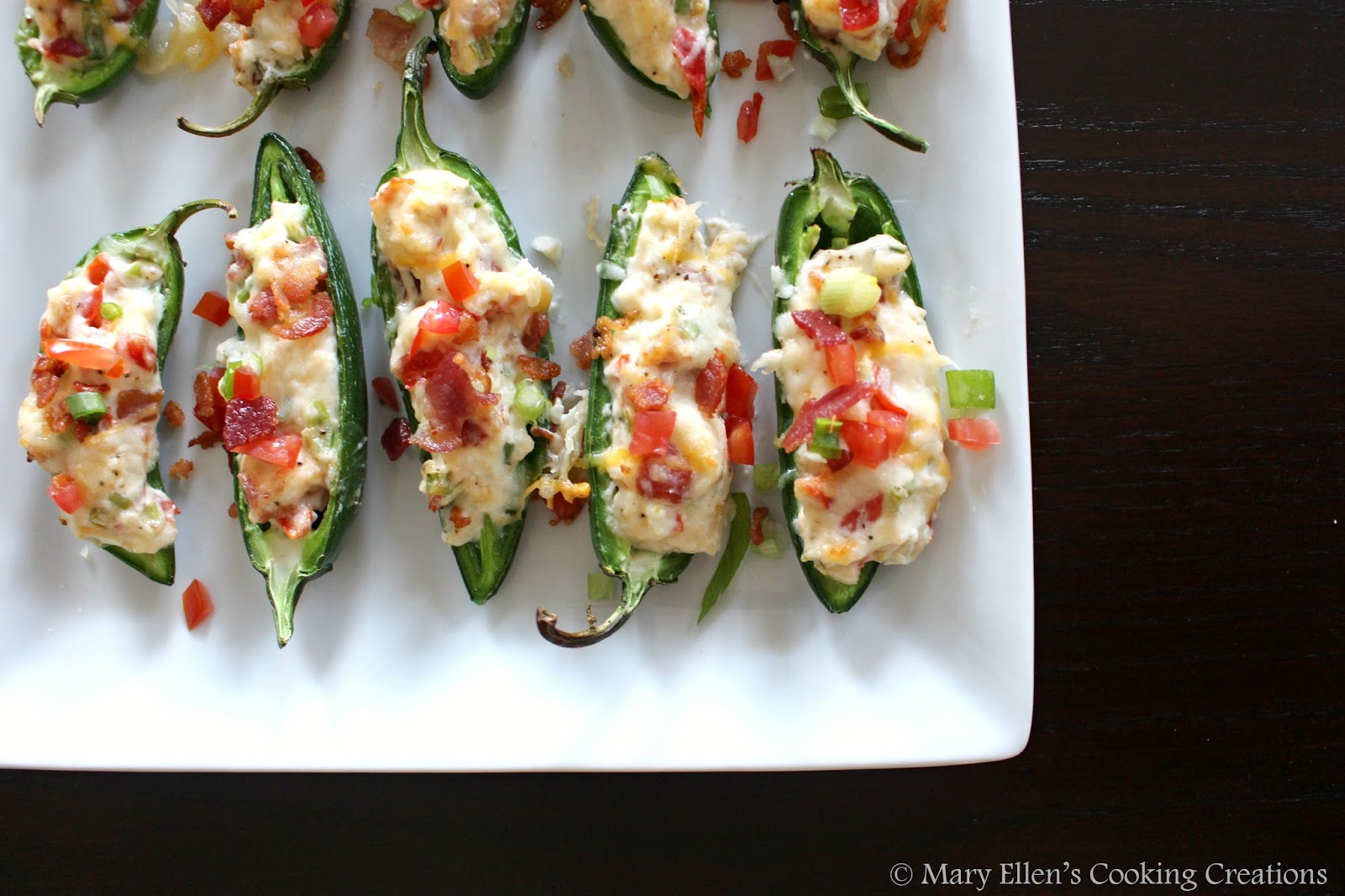 Mary Ellen's Cooking Creations Cheesy BLT Stuffed Jalapenos