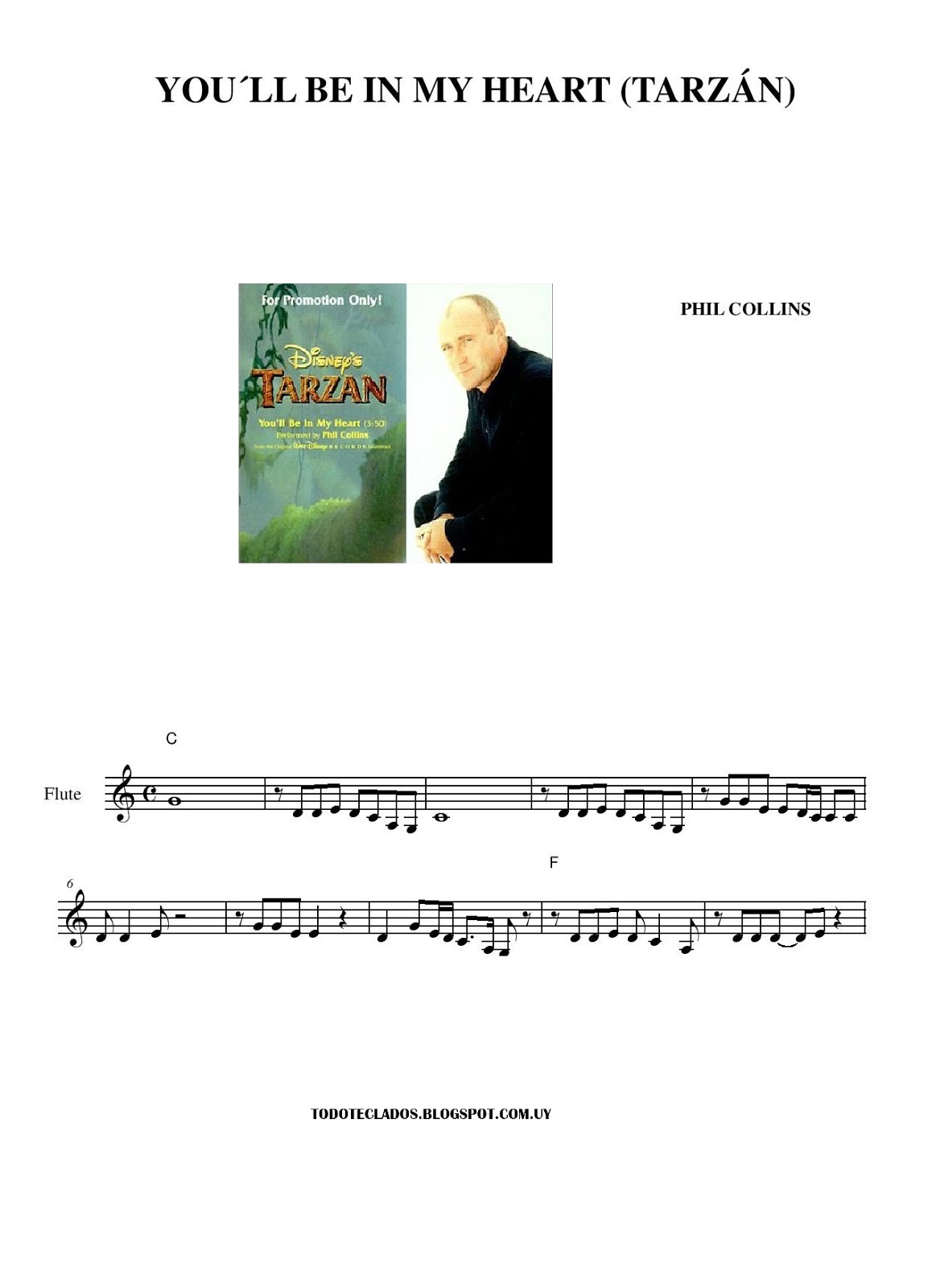 TODO TECLADOS "YOU'LL BE IN MY HEART" TARZAN PHIL COLLINS