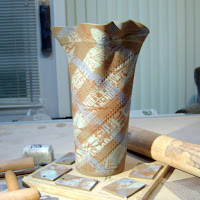 Transfer Printed Vase