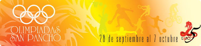 Arma tu equipo y participa en las Olimpiadas San Pancho 2012. Inscripciones hasta el 26 de septiembre.