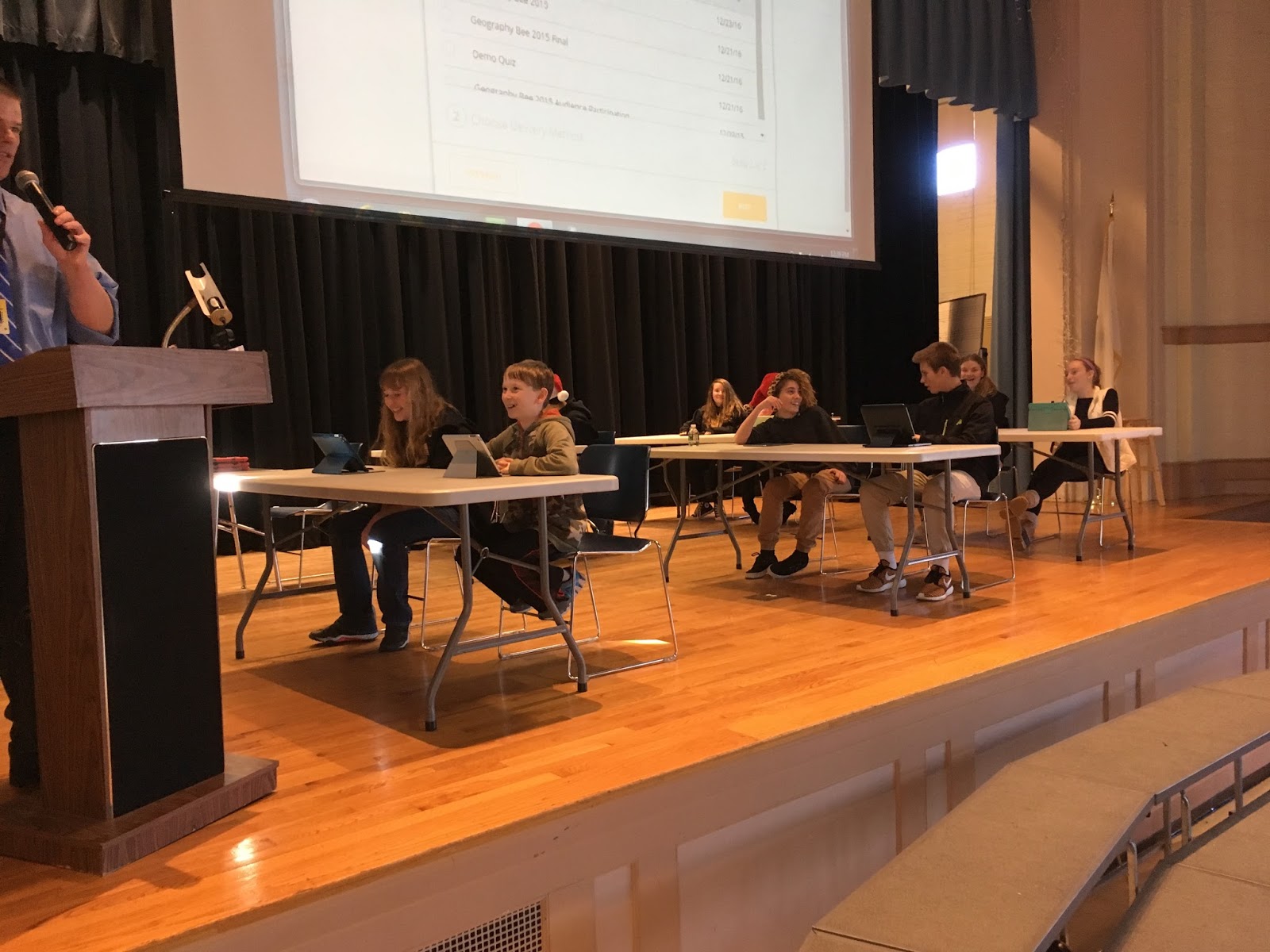 Memorial Middle School National Geographic Bee at Memorial Middle School!!