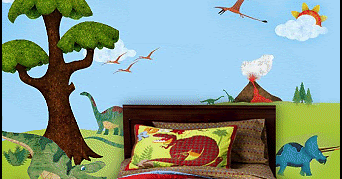 Dormitorios tema dinosaurios - Ideas para decorar dormitorios