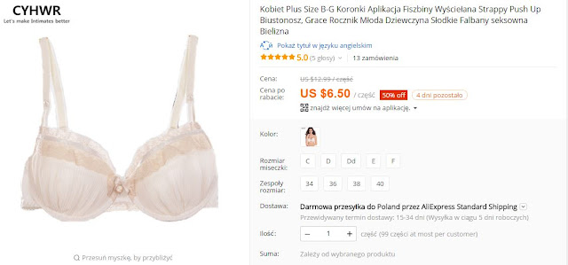 Przewodnik po zakupach biustonoszy na AliExpress jak kupić stanik z AliExpress jaki rozmiar stanika biustonosza kupić z internetu z Chin z AliExpress Aliholik Everythingaliex TelChina Doradca Jarek Aliexpress Polska PL