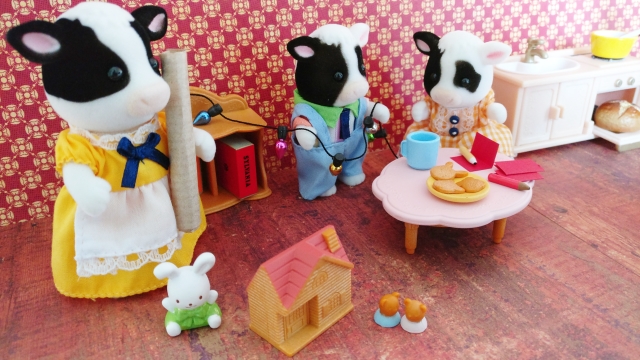 sylvanian families cow family
