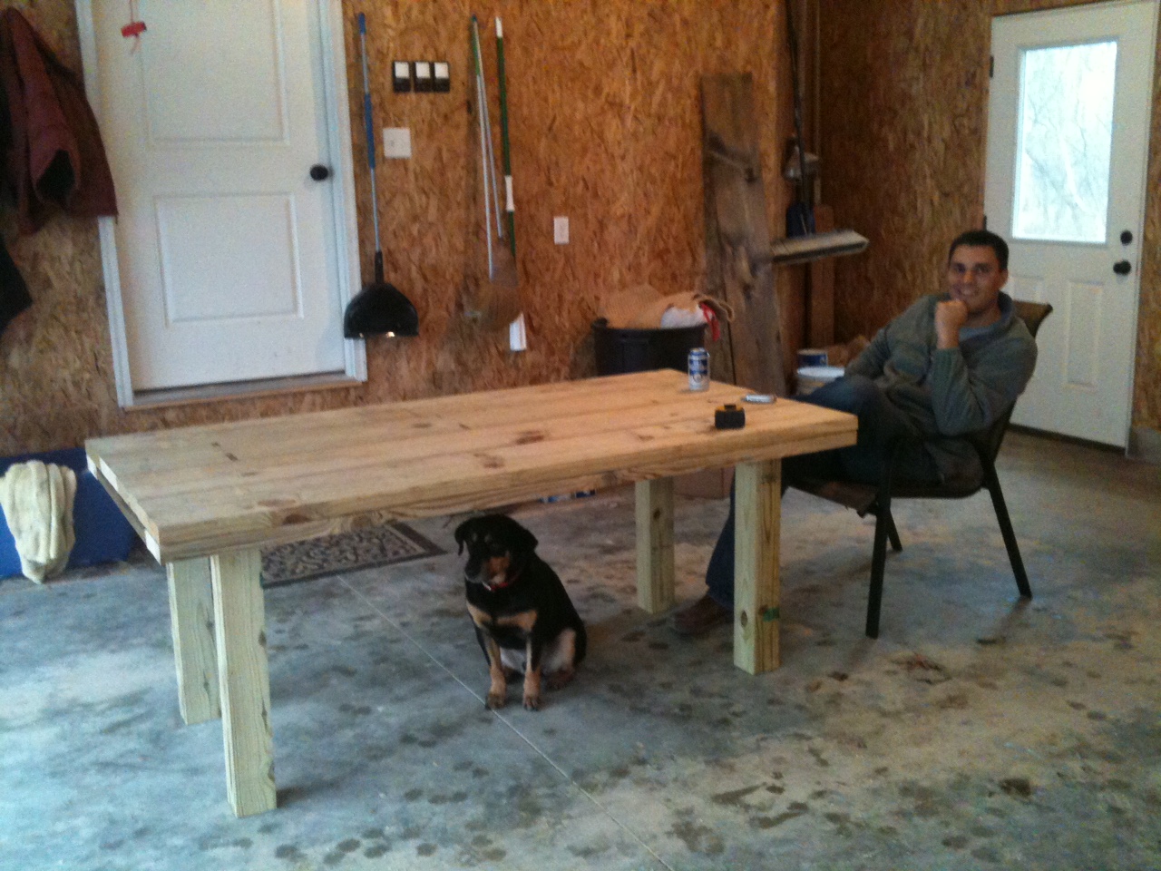 Let's Just Build a House! DIY Simple Patio Table Details