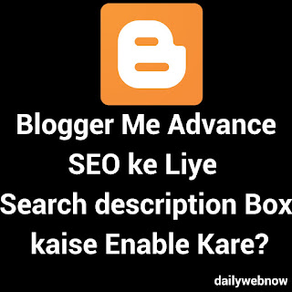 Advance SEO Ke Liye Search Description Box Kaise Enable kare?