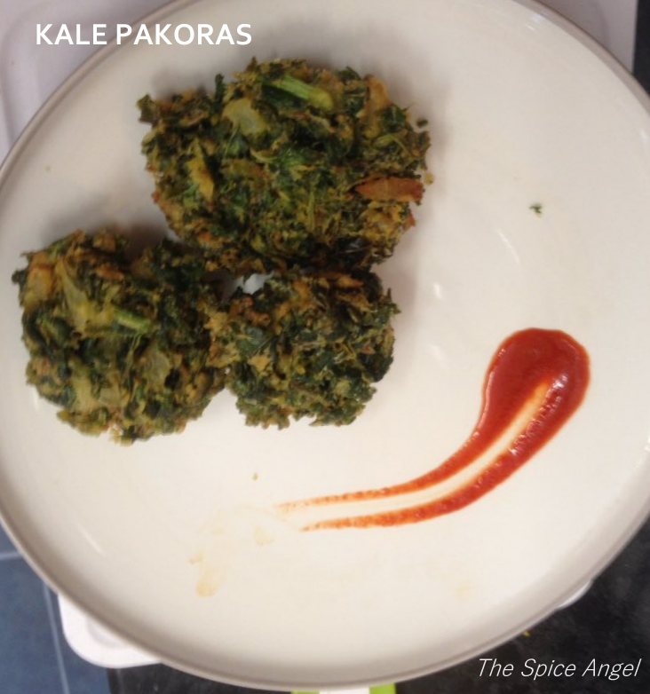 The Spice Angel's Kitchen Kale Pakoras