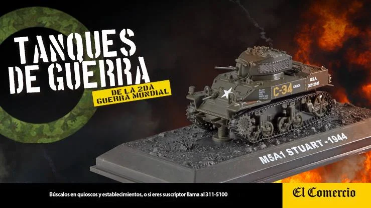 coleccion tanques de guerra de la segunda guerra mundial, M5A1 STUART 1:72