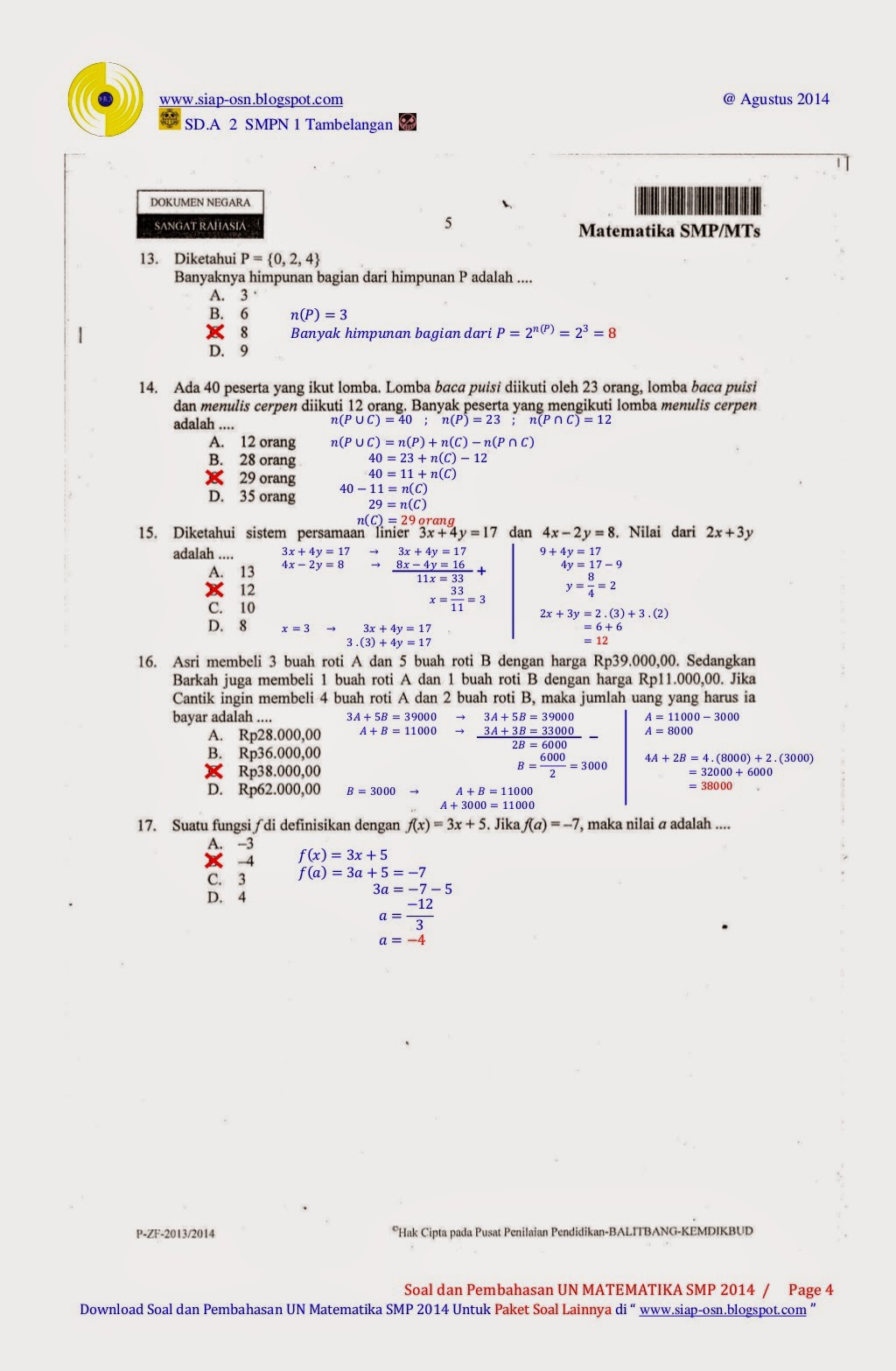 Contoh Soal Matematika Di Korea Selatan Mata Pelajaran