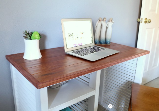 repurposed shutter desk my love 2 create