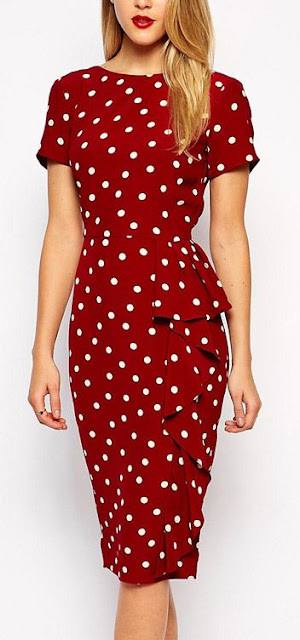 Retro fashion | Polka dots red dress | Just a Pretty Style