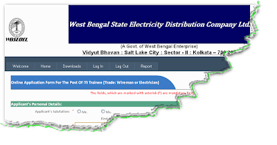 WBSEDCL ITI Trainee Recruitment 2012 Online Form