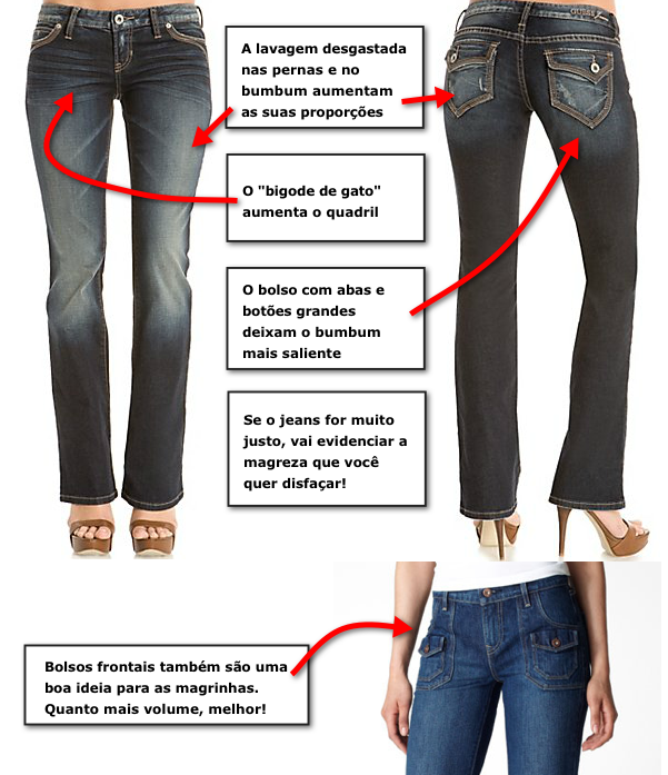 calça jeans aumenta quadril