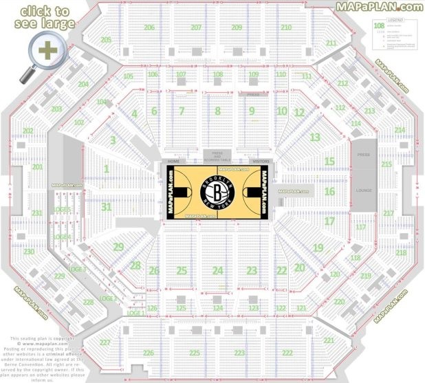 Barclays Center Basketball Seating Chart
