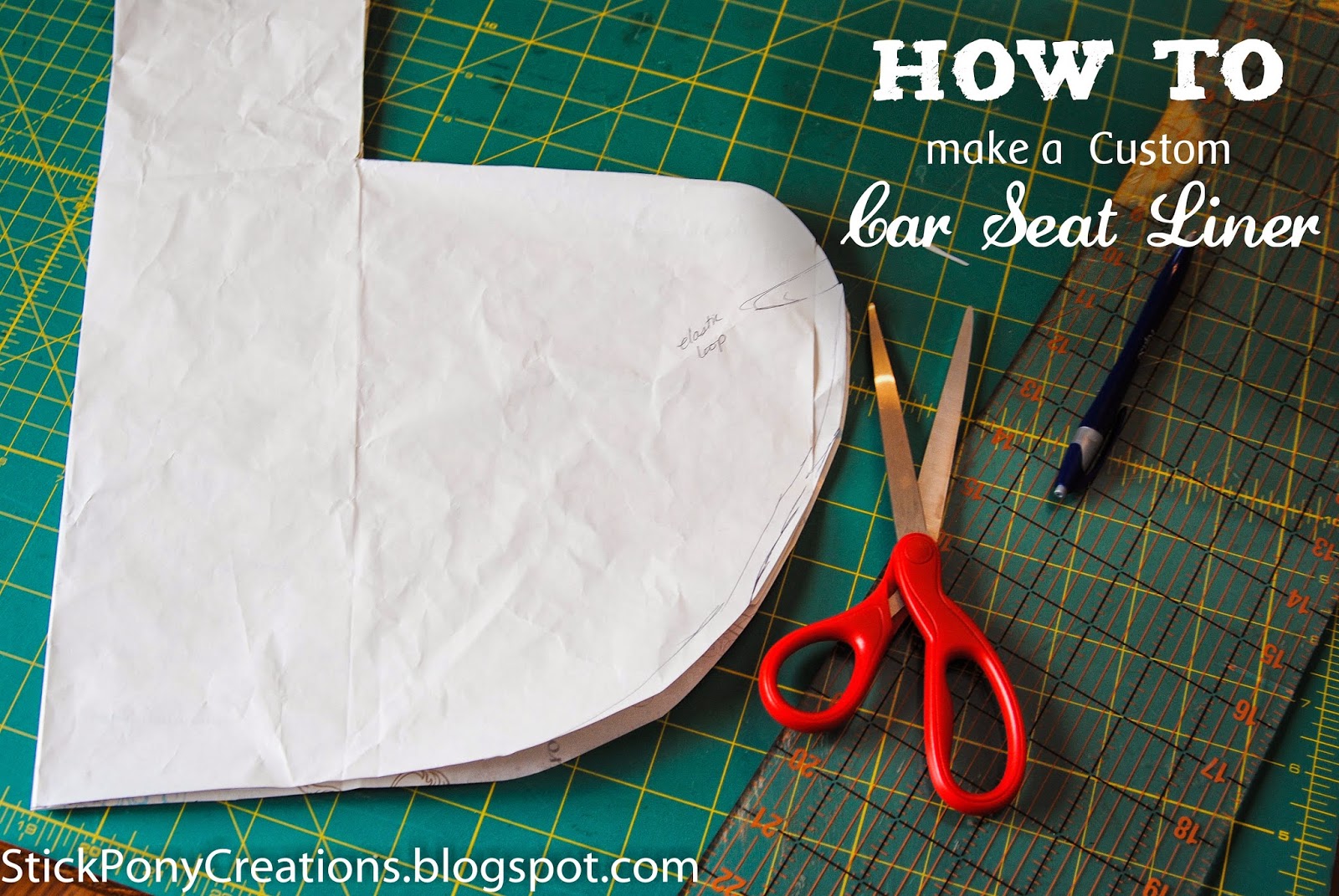 Stick Pony Creations How To Create a Custom Car Seat Liner