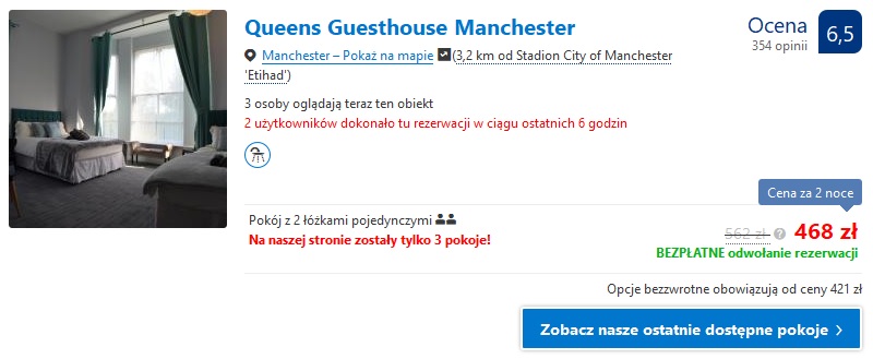 nocleg w manchester