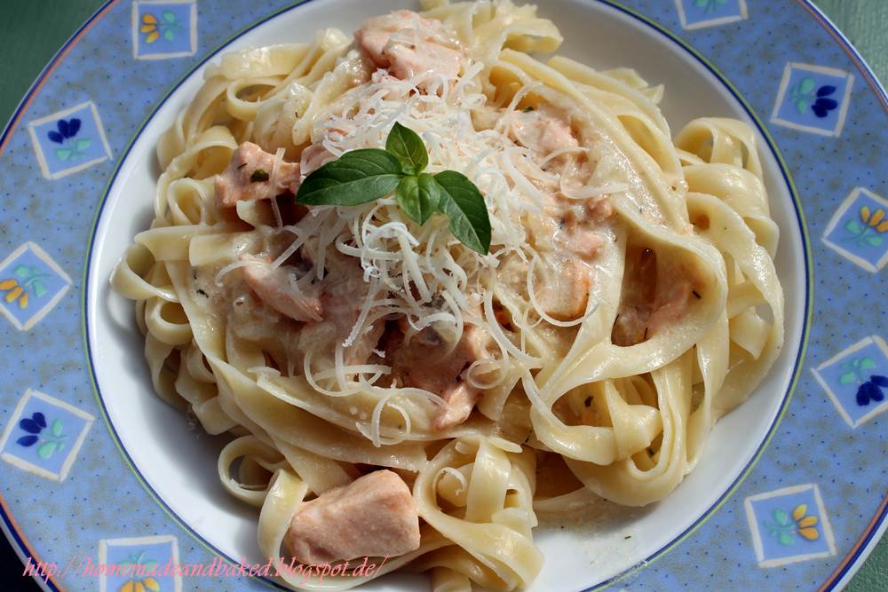 homemade and baked Food-Blog: Tagliatelle mit Lachs-Sahne-Soße