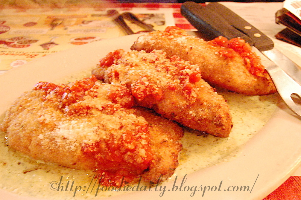 Foodie Daily Prosciutto Stuffed Chicken at Bucca Di Beppo