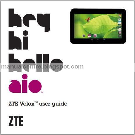 ZTE Velox Manual Cover