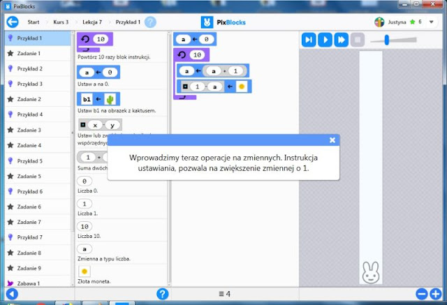 Pixblocks Kurs 1 Lekcja 4 Zadanie 1 TIKowy Belfer: PixBlocks - programowanie nie jest trudne...