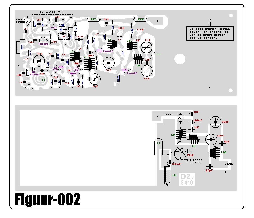 Simple fm transmitter for the experiment Electronic Circuit