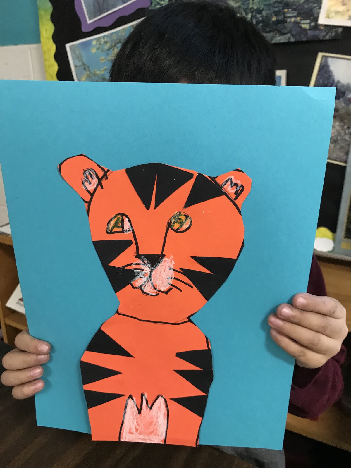 Elements of the Art Room: Kindergarten Tiger Collage