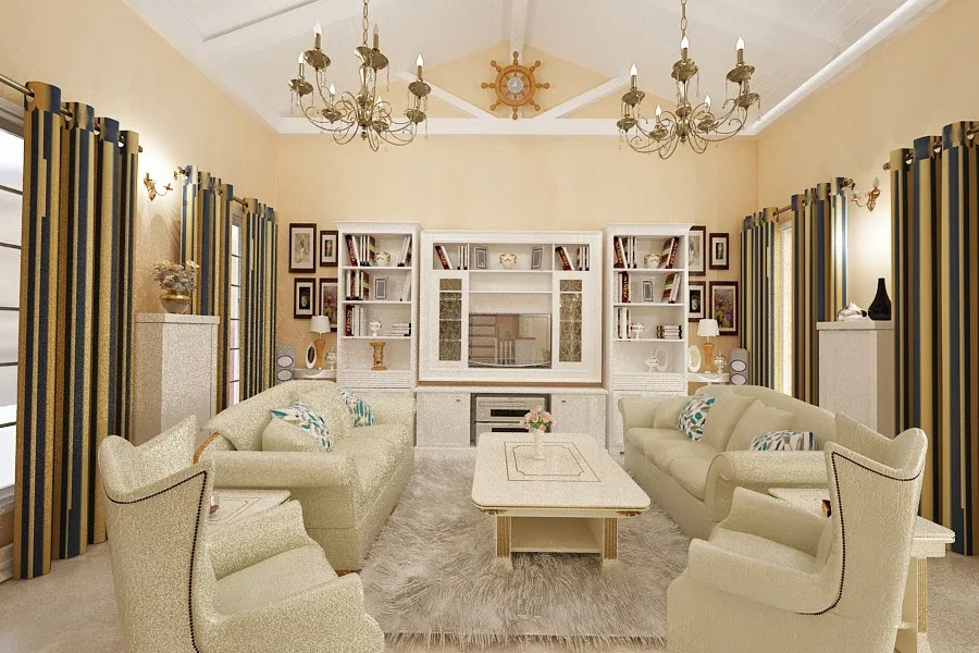 Design interior living clasic de lux