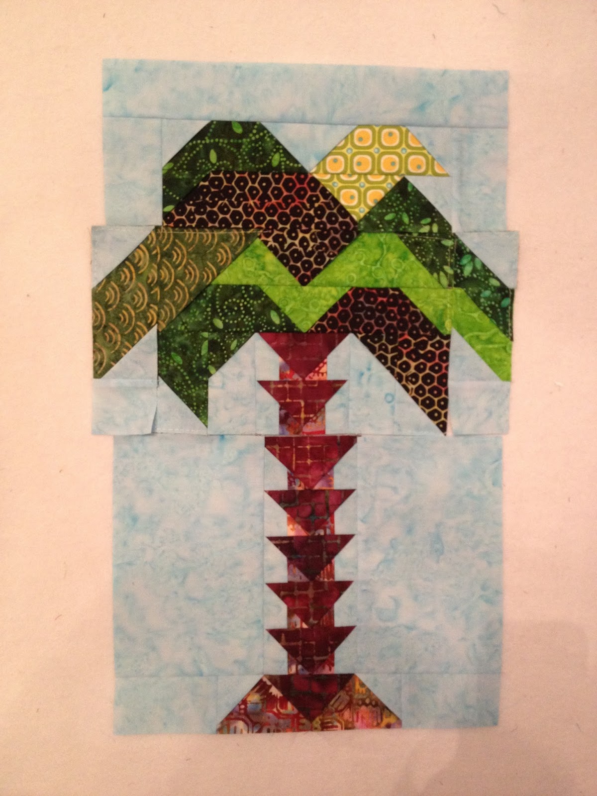 Susan's Quilt Creations: Tropical Palm Tree