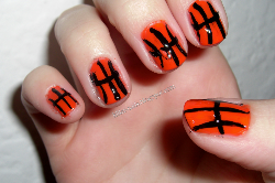 basketball nails killer victoria painted ignoring smeared finger middle