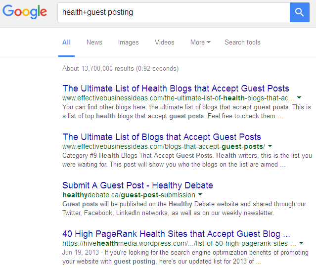 health+guest posting search results