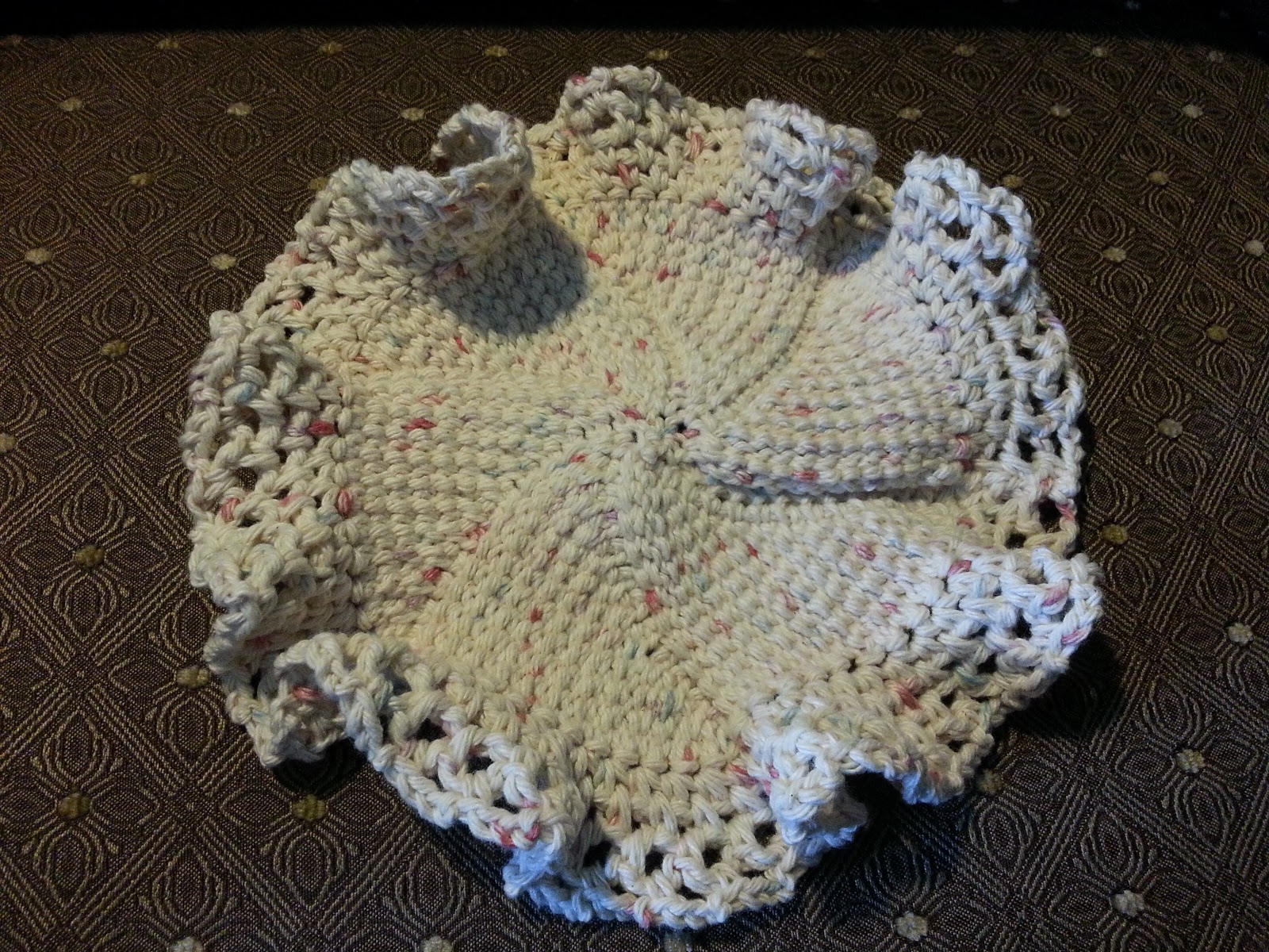 Yarncraft by Susan: Hexagon dishcloth free pattern Tunisian crochet