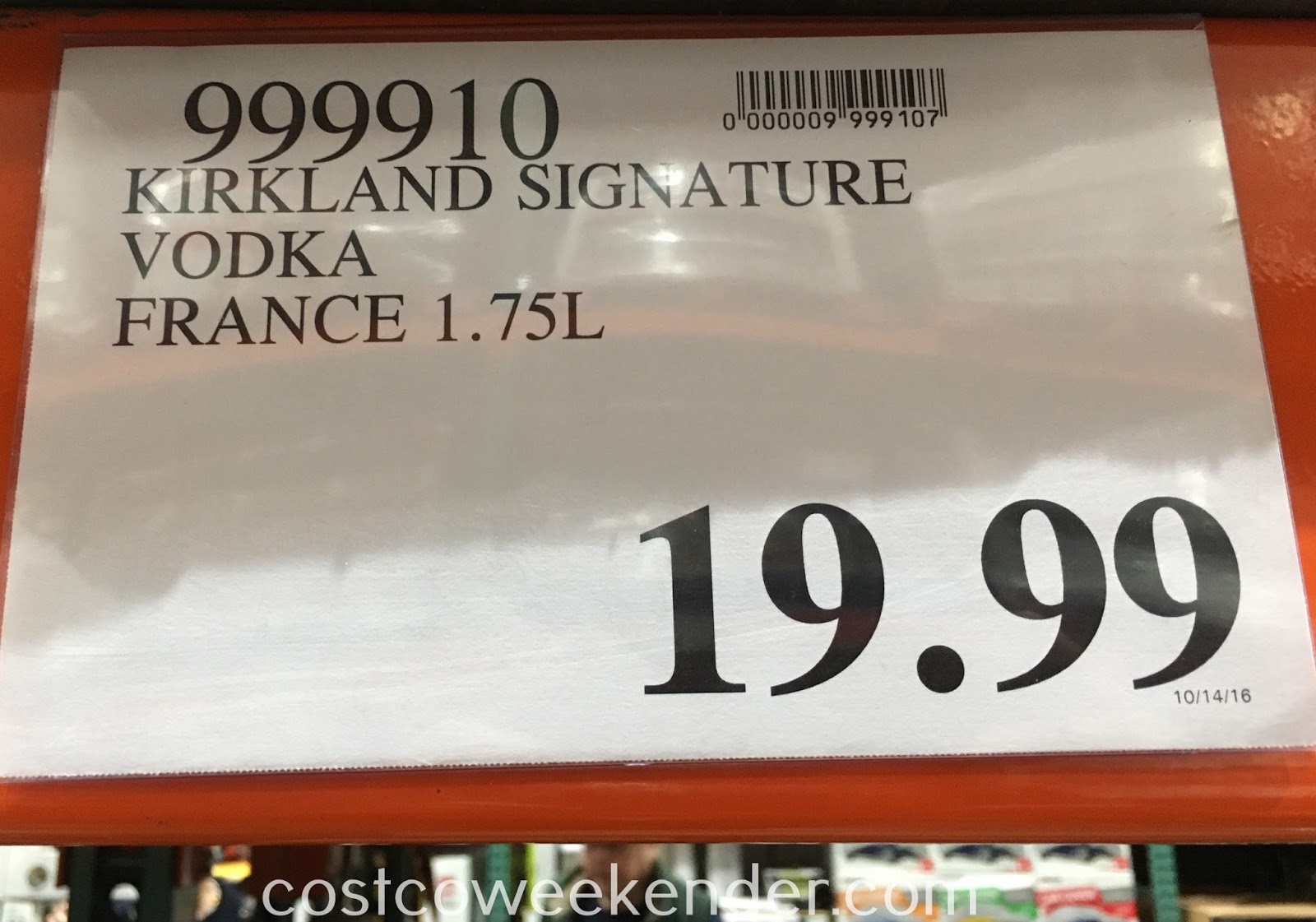 Kirkland Signature American Vodka Costco Weekender