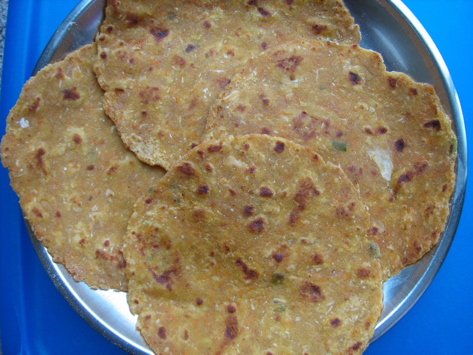 Delicious veggie dishes from all over the world Cabbage and Carrot paratha