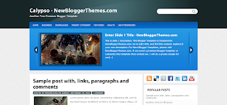 Calypso Blogger Template Design For Simple Premium Style Blogger Blog's. Its Wordpress To Blogger Converted Blogger Template
