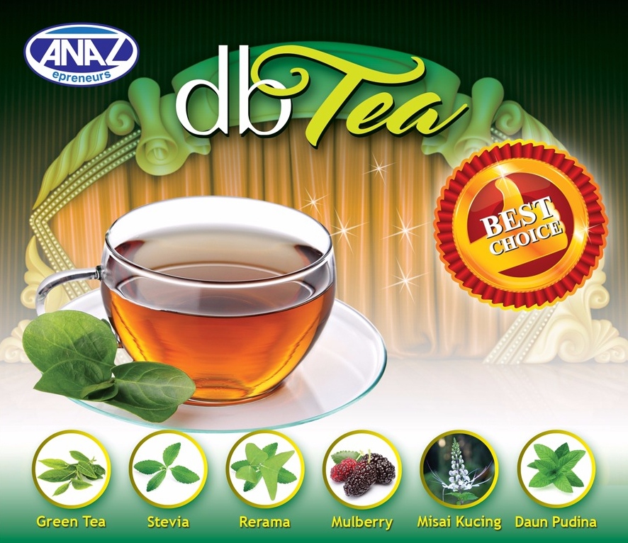 Kopi Tunjuk Langit Plus Stevia, Teh Hijau dbTea, Green Tea dbTea