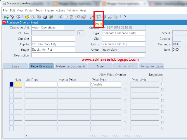 How To enable ZOOM trigger In Oracle Apps, askhareesh blog for Oracle Apps