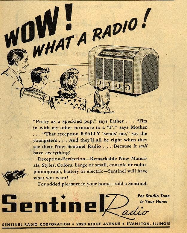 Advertisements Throughout History Sentinel Radio 1945