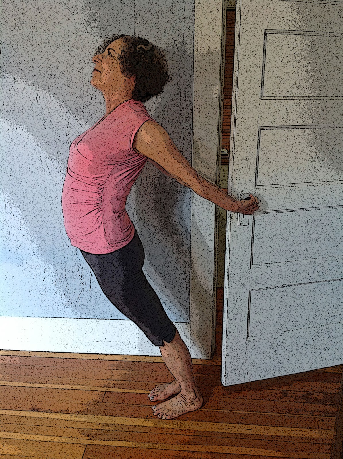 It is called aging Tucking and Tilting the Pelvis