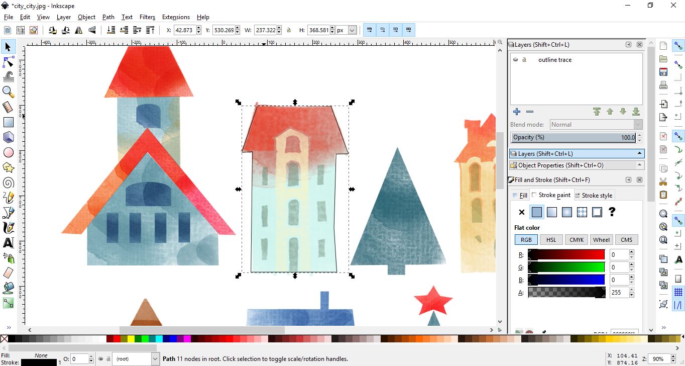 Separate Elements From Images in Inkscape Design Bundles