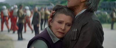 Harrison Ford and Carrie Fisher in Star Wars The Force Awakens