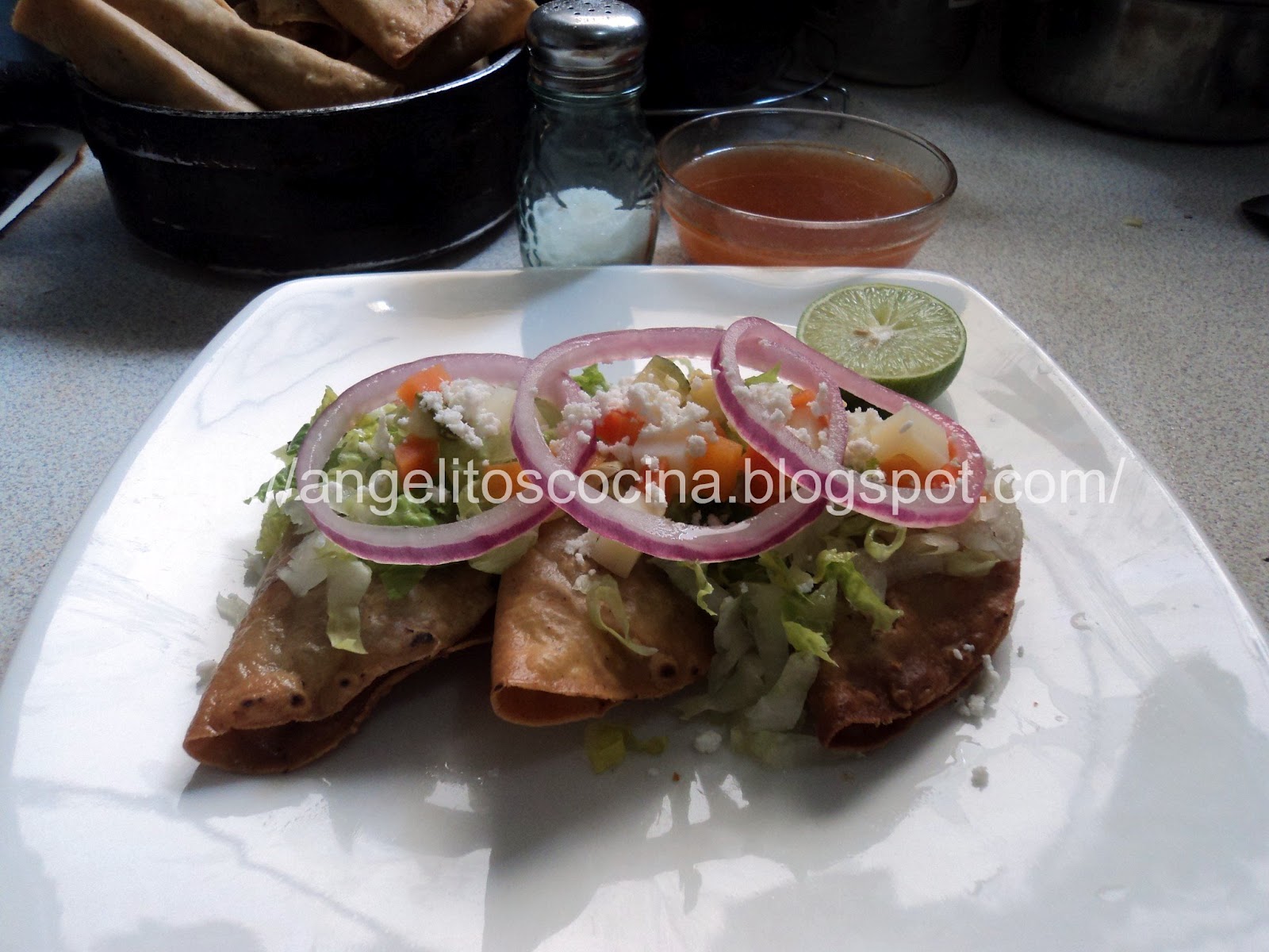 Angeles en la cocina Tacos dorados estilo sinaloense