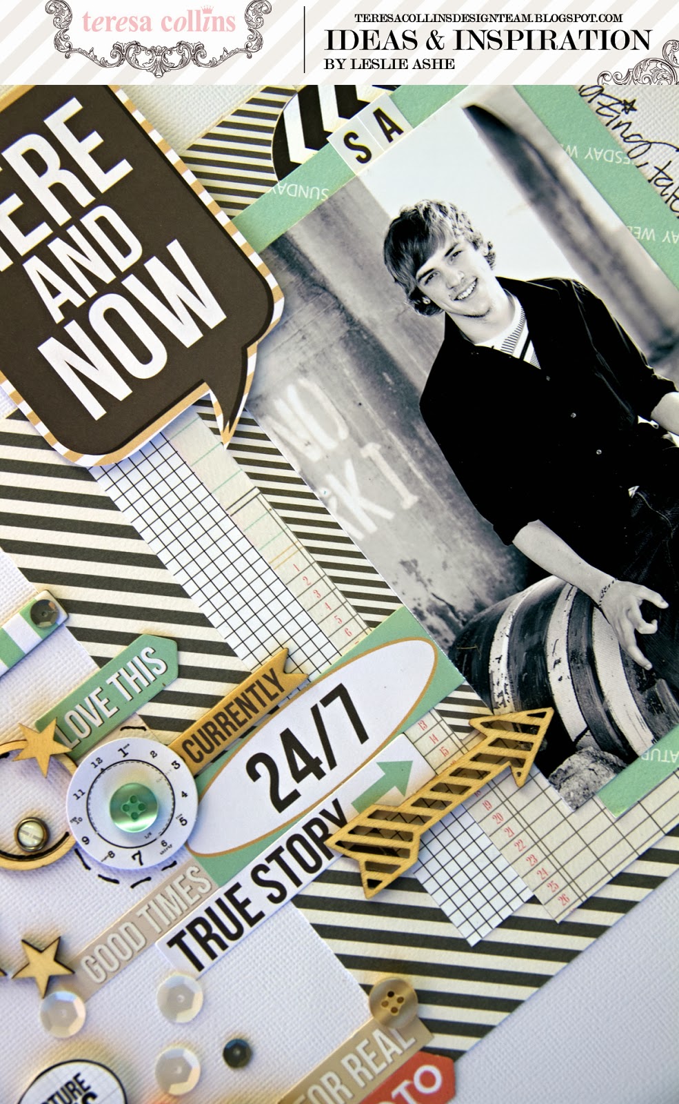 TERESA COLLINS DESIGN TEAM Daily Stories Layout Here and Now