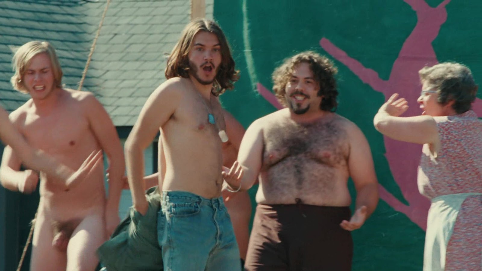 Zachary Booth and Emile Hirsch nude in Taking Woodstock.