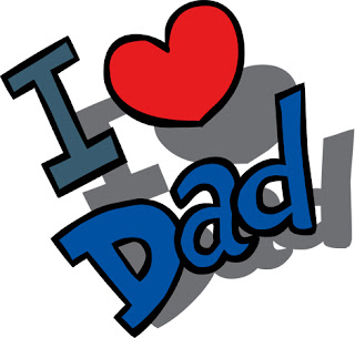 Clipart Image of an I Love Dad Message for Father's Day