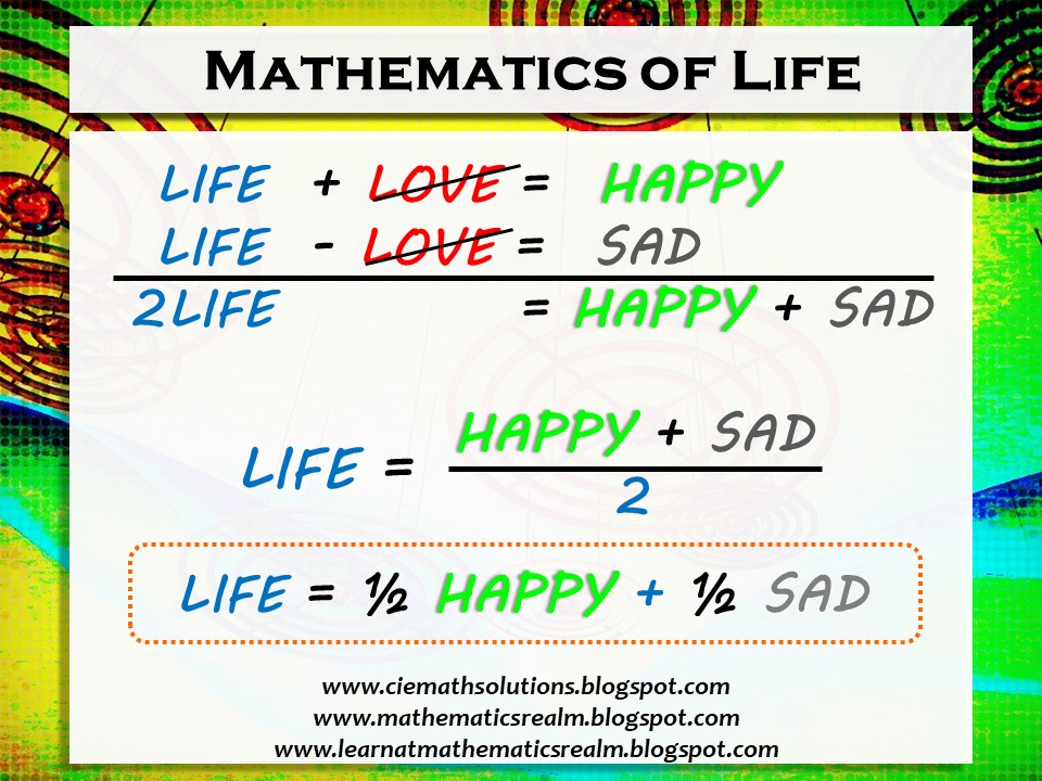 mathematics quotes about life