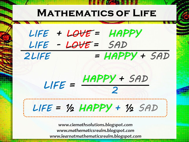 math quotes, quotations about life, mathematics, addition, subtraction, integration of life and math, words to live by