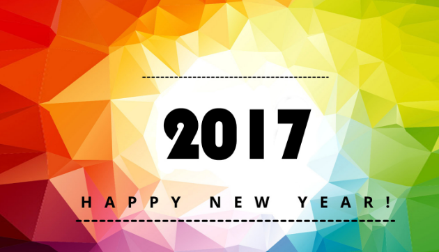 Happy New Year 2017 Greetings Card